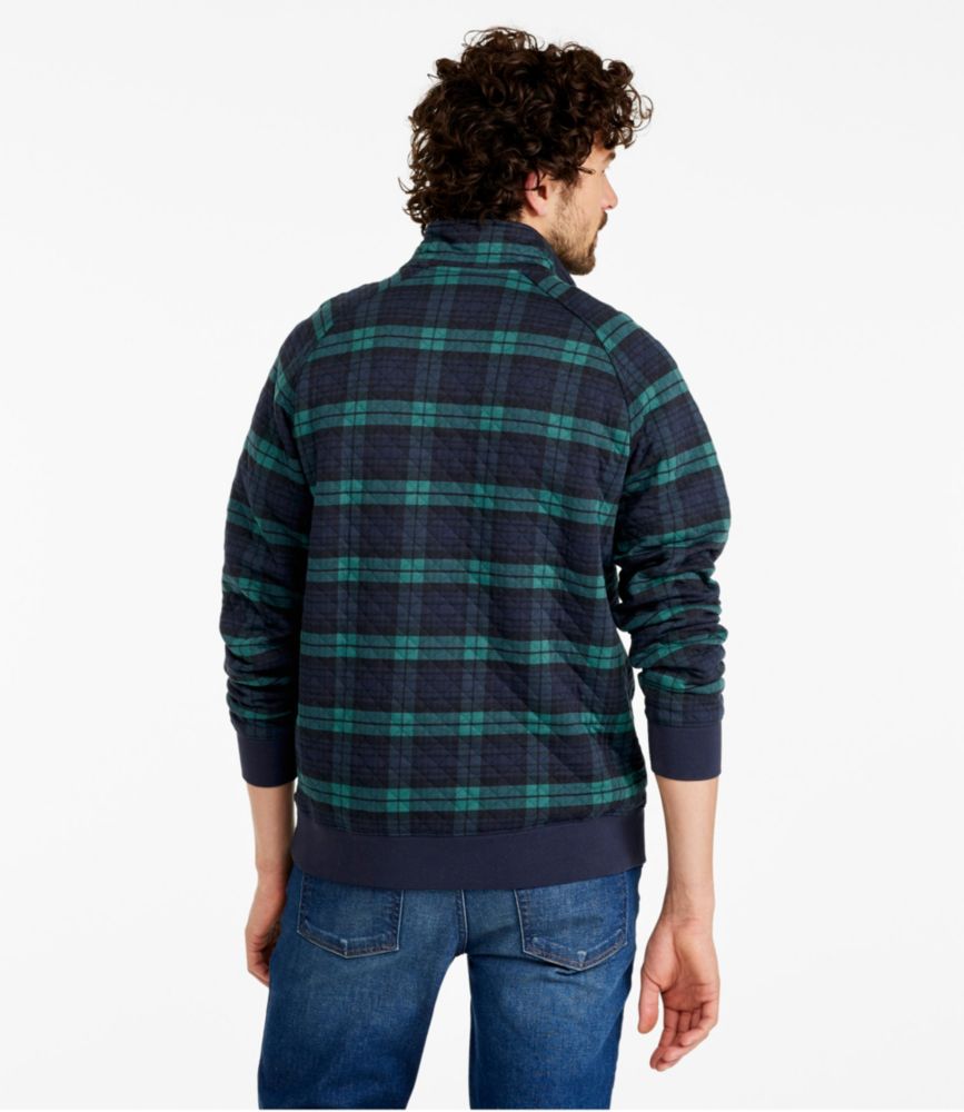 Men's Quilted Sweatshirt, Mockneck, Plaid, , small image number 3