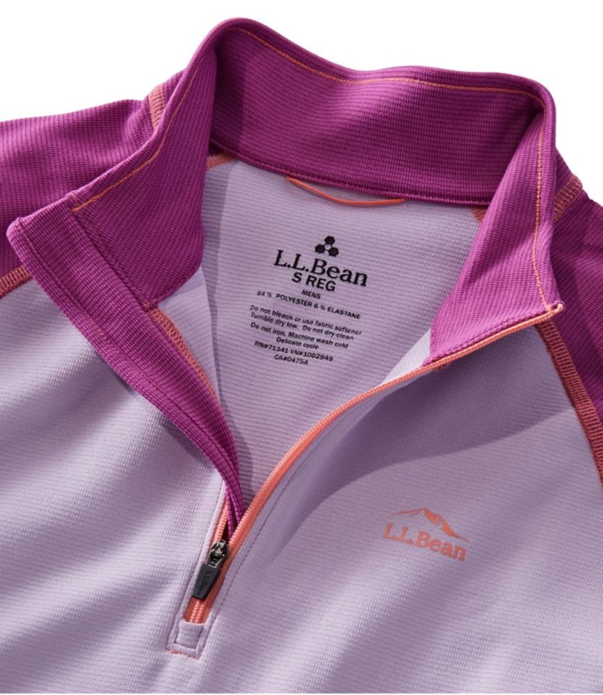 Women's L.L.Bean Midweight Baselayer, 1/4 Zip Color Block, , small image number 3