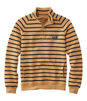 Men's Quilted Sweatshirt, Mockneck, Stripe