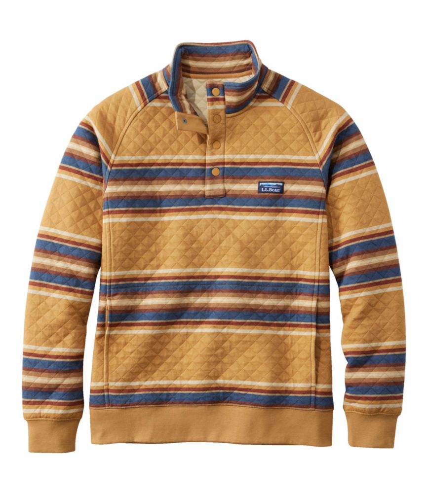 Men's Quilted Sweatshirt, Mockneck, Stripe Sweatshirts & Fleece at L