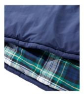 L.L.Bean Flannel Lined Camp Sleeping Bag, 40° Burgundy/Sea Pine Apple Cinnamon Regular, Nylon
