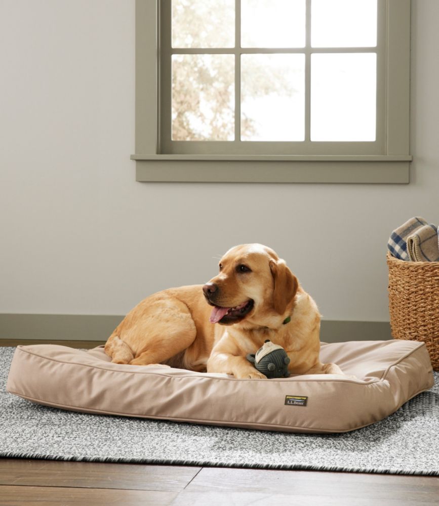 Premium Denim Therapeutic Dog Bed, Rectangular, Burlap, small image number 2