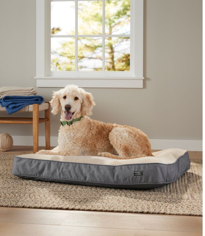 Premium Fleece Dog Bed, Rectangular, Burlap, small image number 2