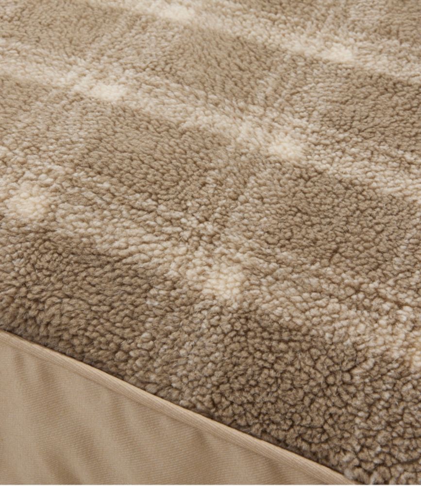 Premium Fleece Dog Bed, Rectangular, Khaki, small image number 5