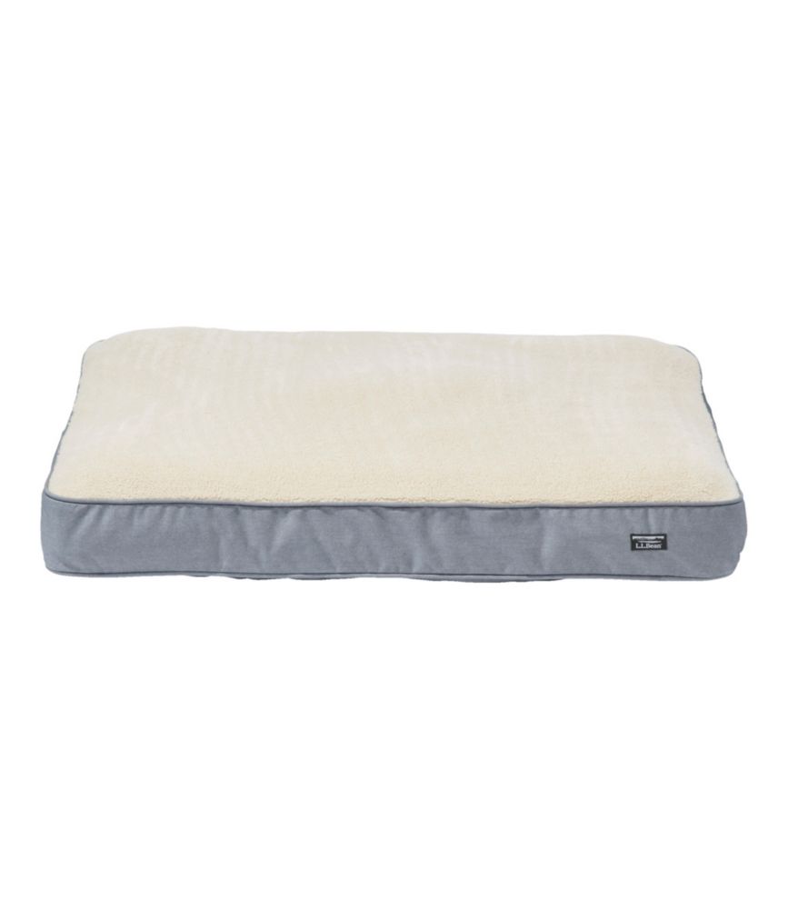 Premium Fleece Dog Bed, Rectangular, Platinum, small image number 1