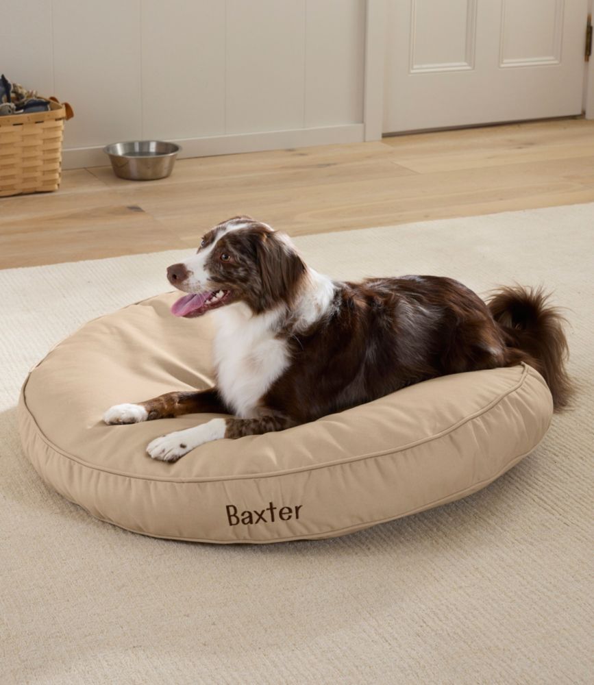 Premium Denim Dog Bed, Medium Round Vintage Indigo