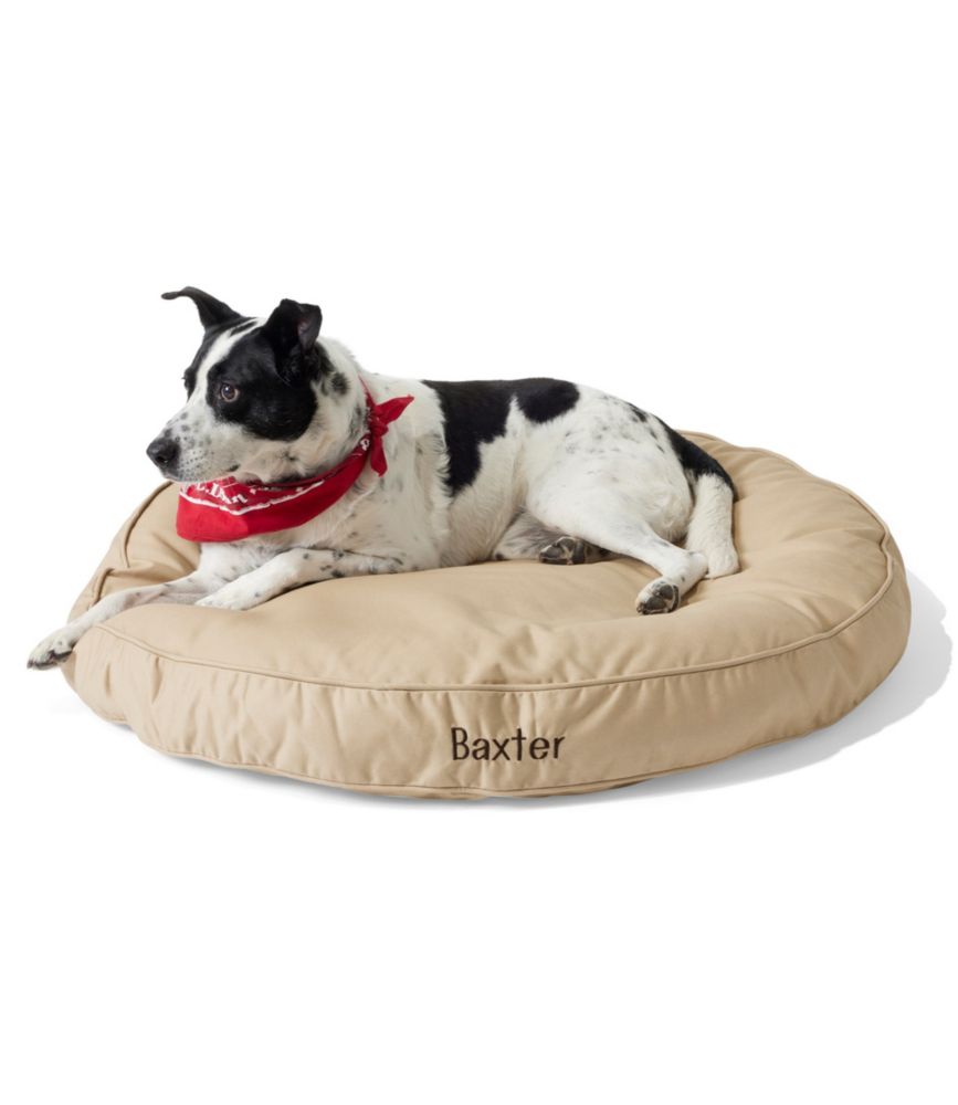 Premium Denim Dog Bed, Round, Burlap, small image number 2