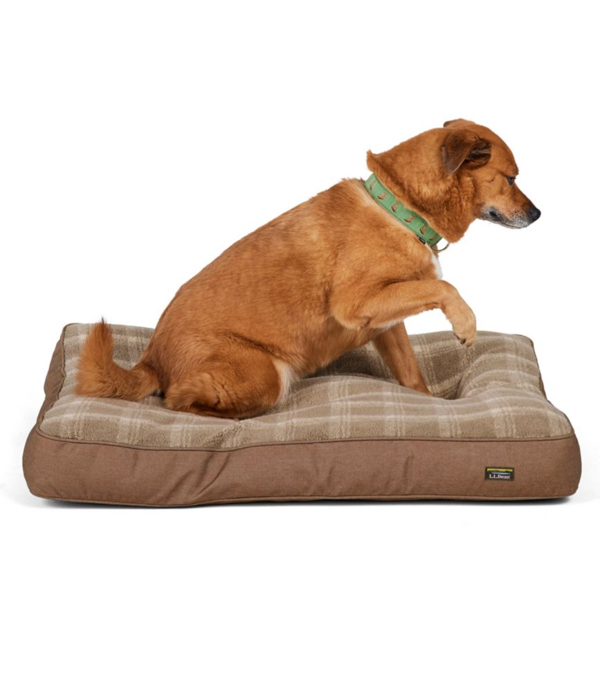 Premium Fleece Therapeutic Dog Bed, Rectangular, Burlap, small image number 2