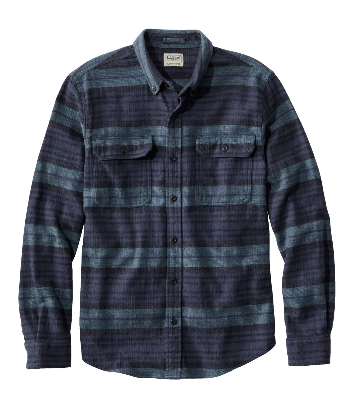 Men's 1912 Field Flannel Shirt, Slightly Fitted Untucked Fit, Stripe