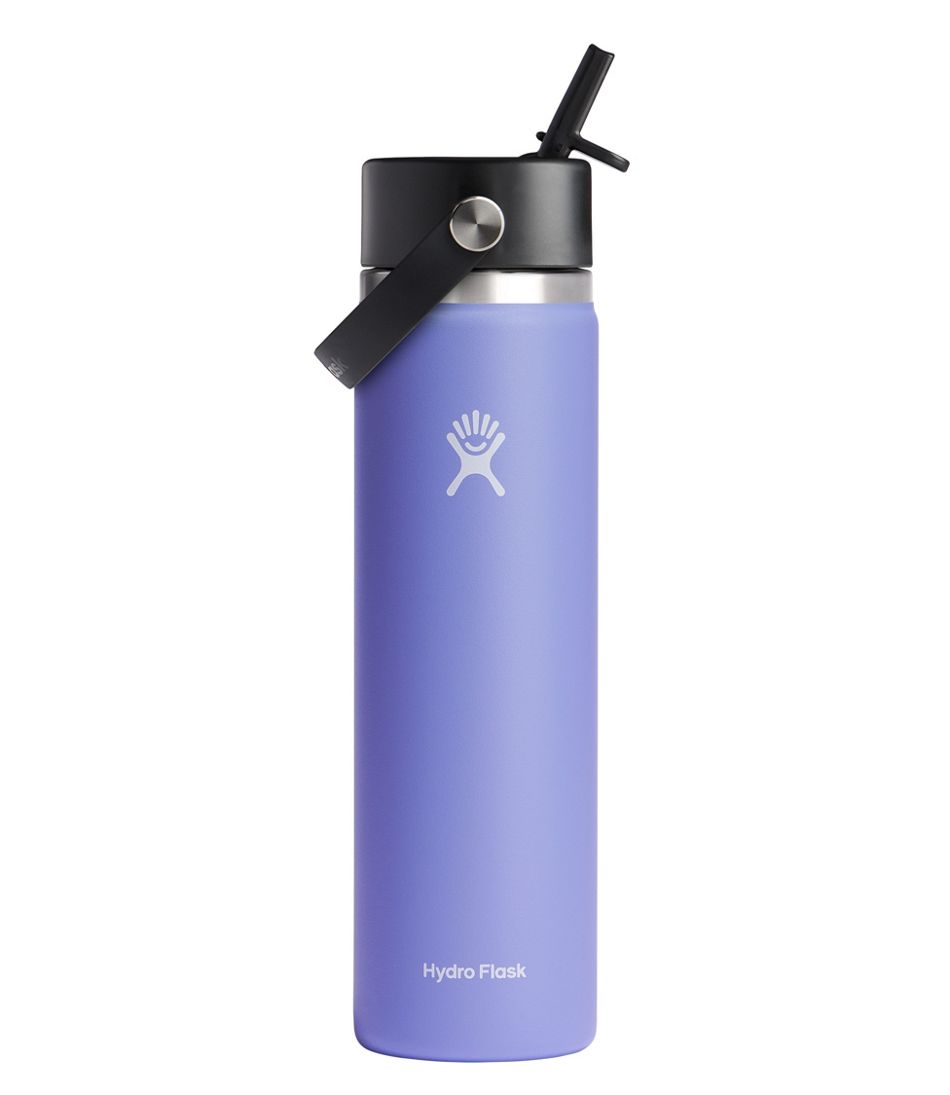 Hydro Flask Wide Mouth Water Bottle with Flex Straw Cap, 24 oz