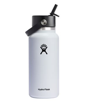 Hydro Flask Wide Mouth Water Bottle with Flex Straw Cap, 32 oz.