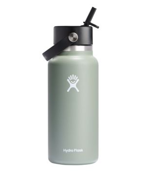 Hydro Flask Wide Mouth Water Bottle with Flex Straw Cap, 32 oz.