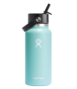 Hydro Flask Wide Mouth Water Bottle with Flex Straw Cap, 32 oz.