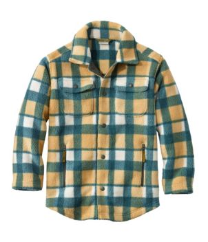 Kids' Cozy Fleece Shirt Jacket, Plaid