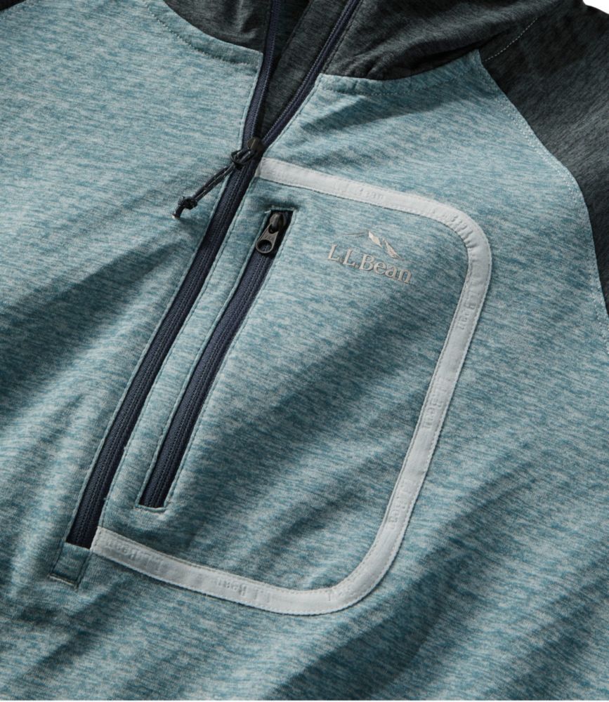 Men's Adventure Grid Fleece, Hooded Half-Zip Colorblock, , small image number 4