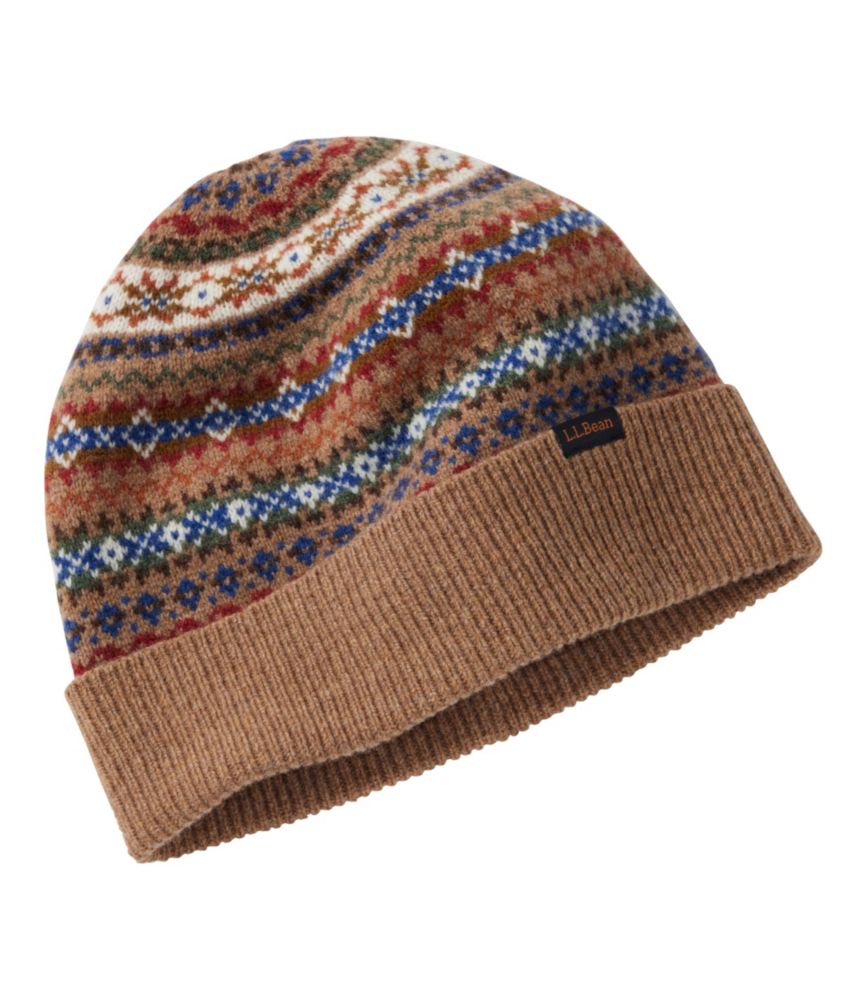 Men's Signature Merino Wool Beanie, Walnut Fair Isle, small image number 1