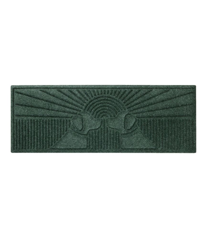 Everyspace Recycled Waterhog Wide Doormat, Sunrise Dogs, Evergreen, small image number 1