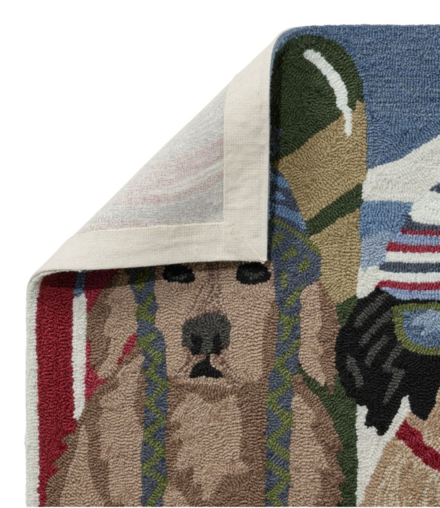 Indoor/Outdoor Vacationland Rug, Dogs Skiing, Multi, small image number 2