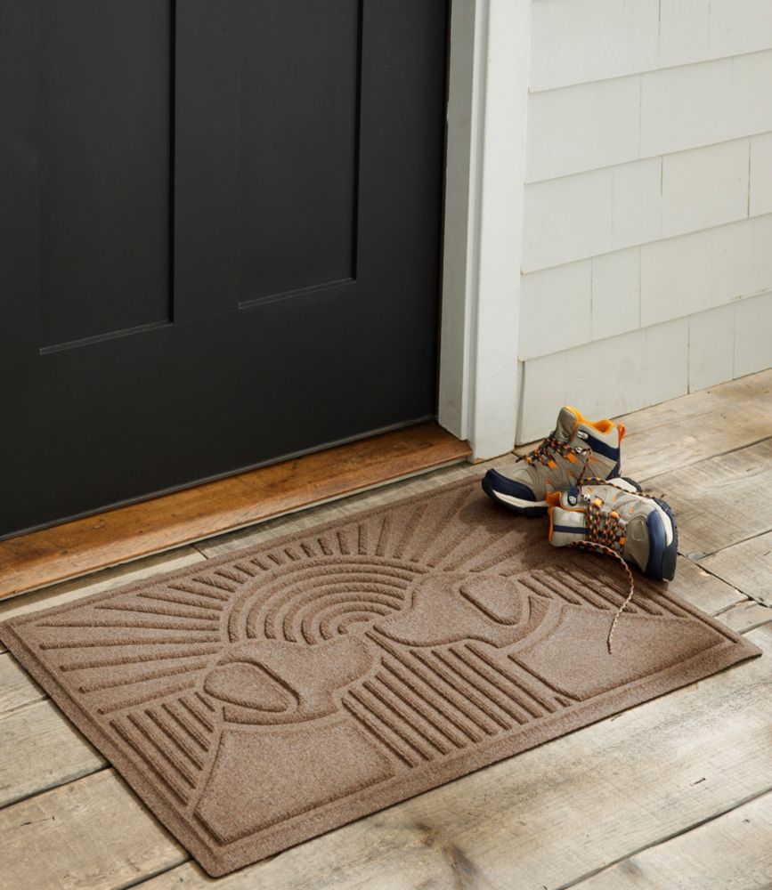 Everyspace Recycled Waterhog Doormat, Sunrise Dogs, Camel, small image number 5