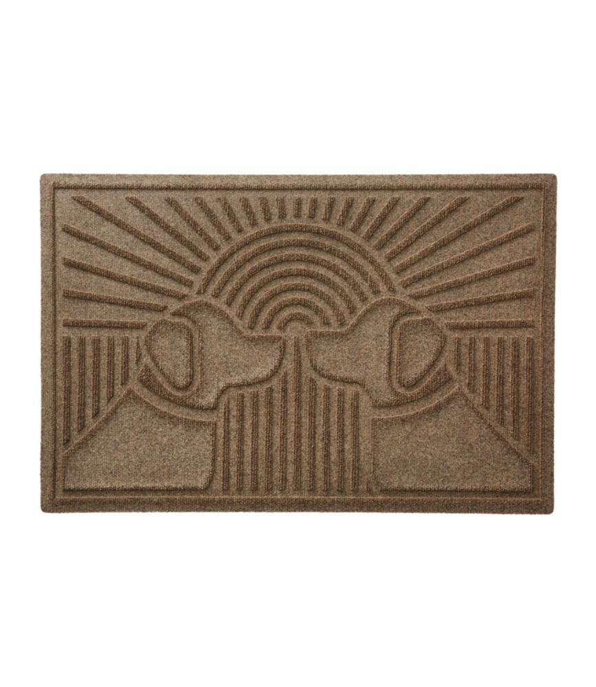 Everyspace Recycled Waterhog Doormat, Sunrise Dogs, Camel, small image number 1