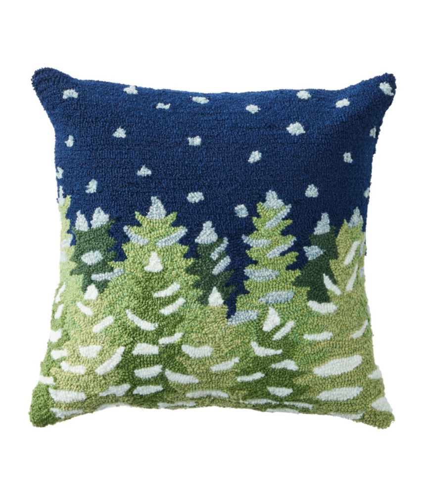 Indoor/Outdoor Hooked Pillow, Let it Snow Throw Pillows at L.L.Bean