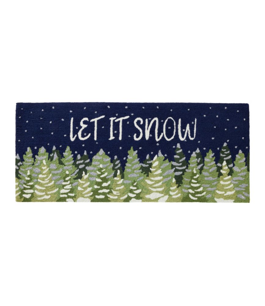 Indoor/Outdoor Vacationland Rug, Let it Snow