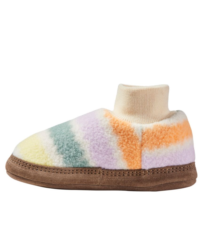 Toddlers' Mountain Classic Fleece Slippers, Stripe, Cream Multi Stripe, small image number 2