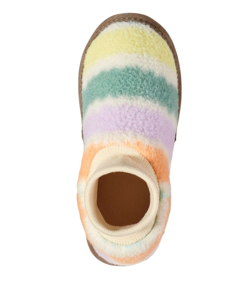 Toddlers' Mountain Classic Fleece Slippers, Stripe, Cream Multi Stripe, small image number 4