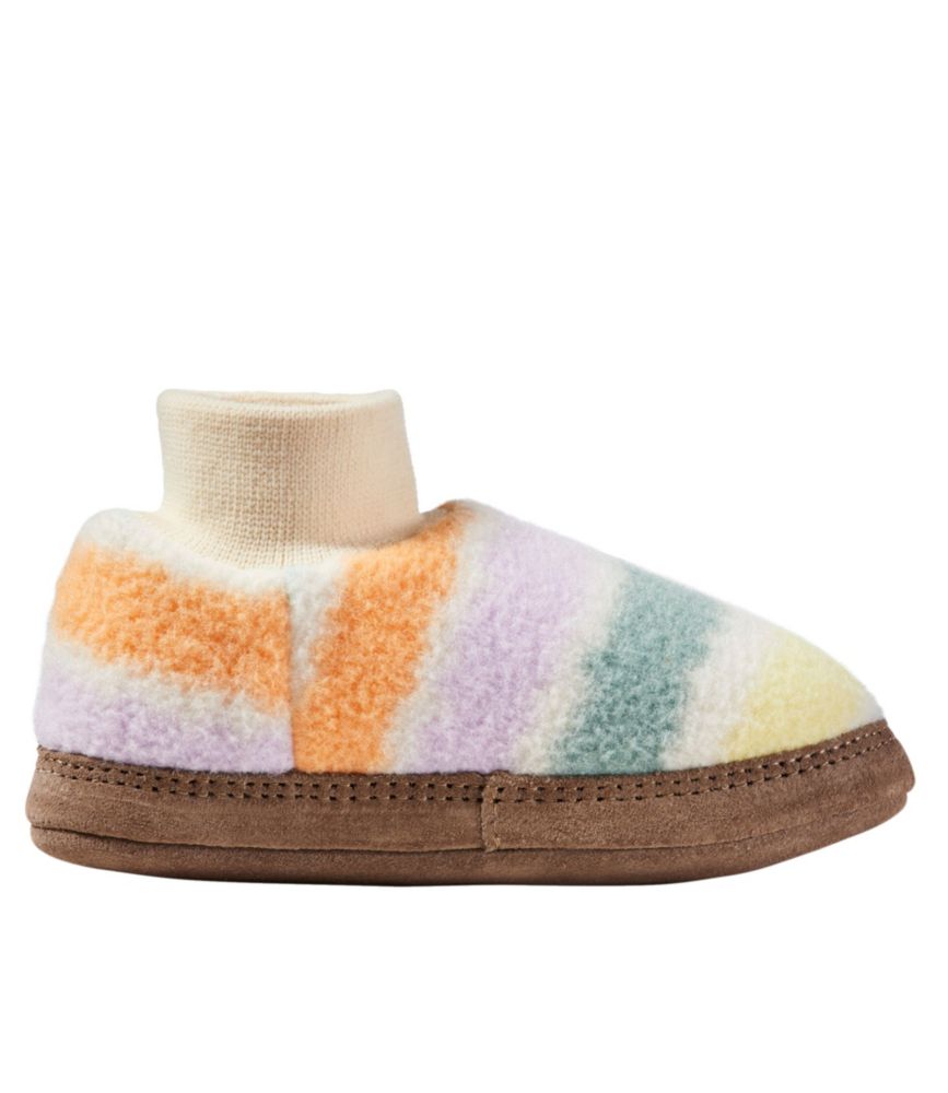 Toddlers' Mountain Classic Fleece Slippers, Stripe, Cream Multi Stripe, small image number 1