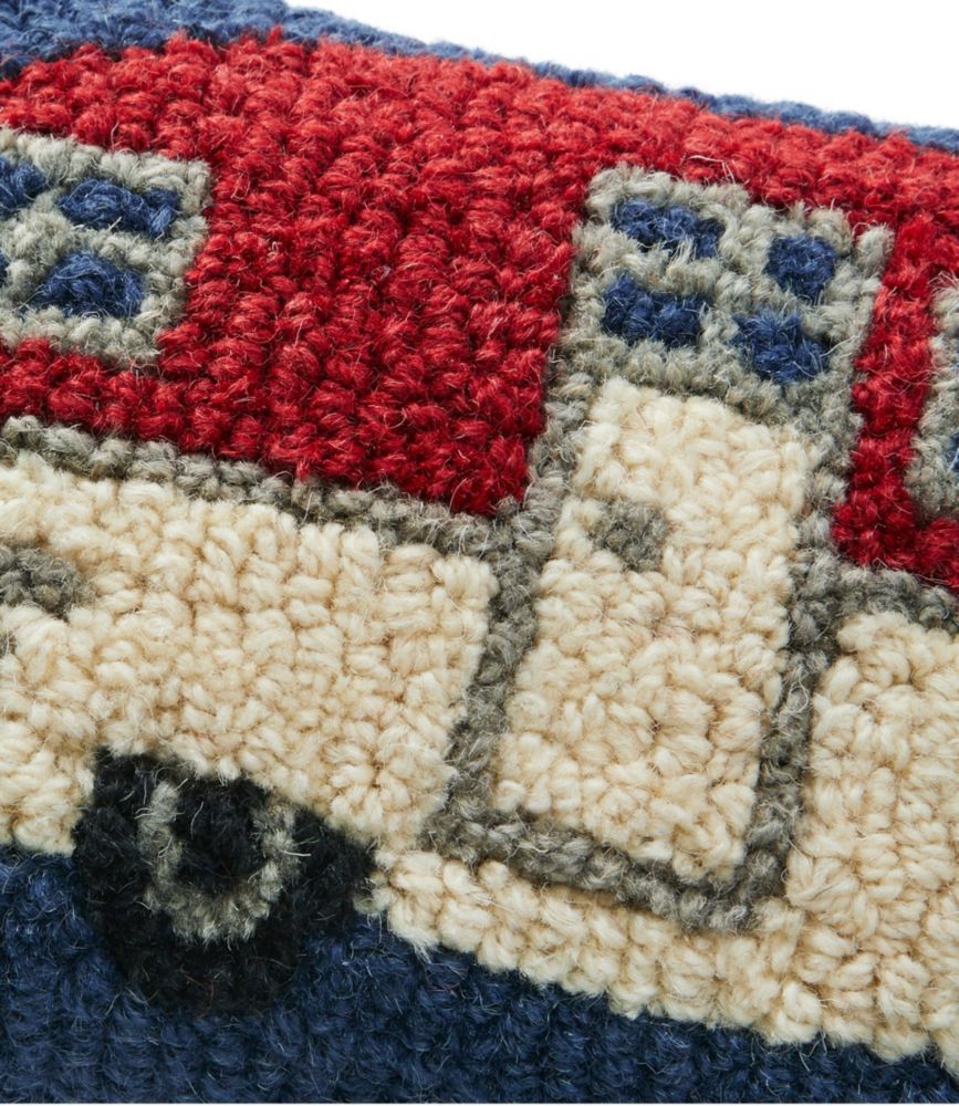 Wool Hooked Throw Pillow, Camper, 8" x 12" Throw Pillows at L.L.Bean