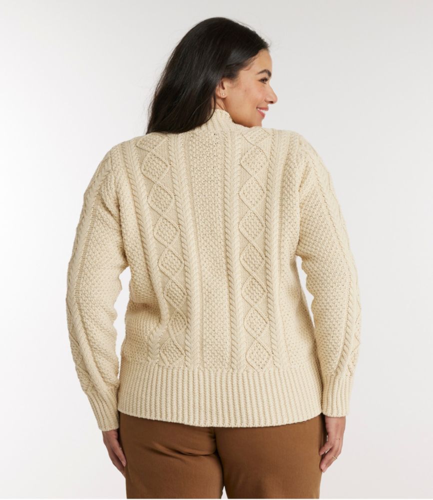 Women's Signature Cotton Fisherman Sweater, Short Cardigan