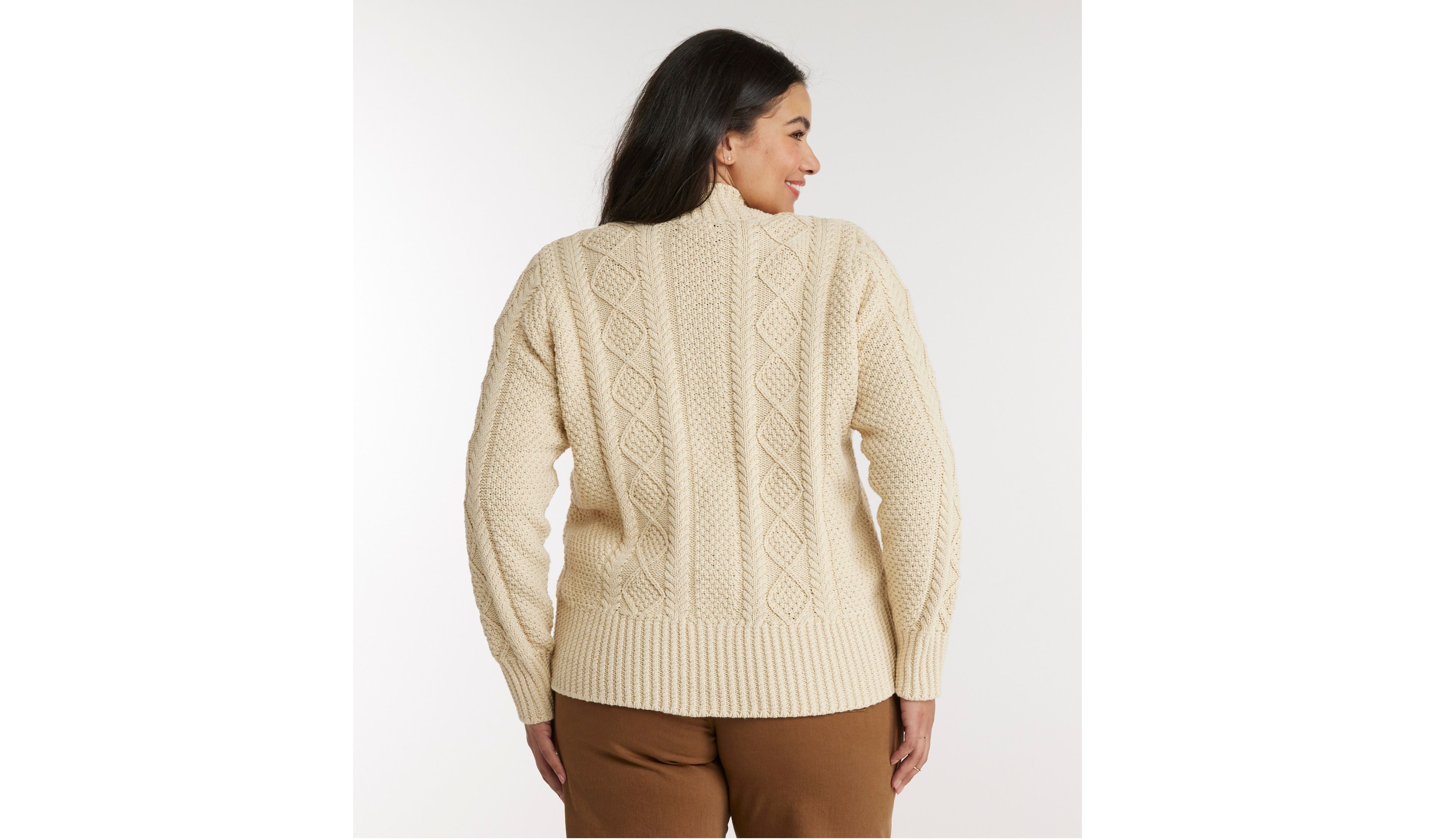 Women's Signature Cotton Fisherman Sweater, Short Cardigan