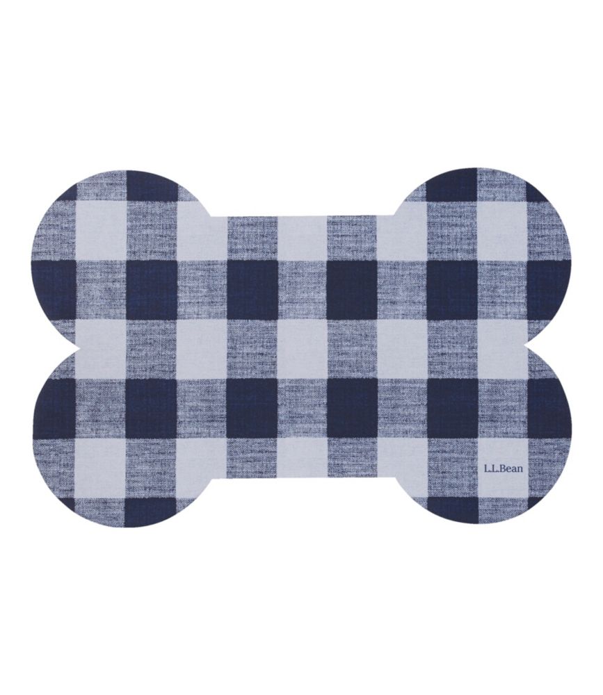 Machine Washable Dog Bone Placemat, Navy/Sea Salt, small image number 1