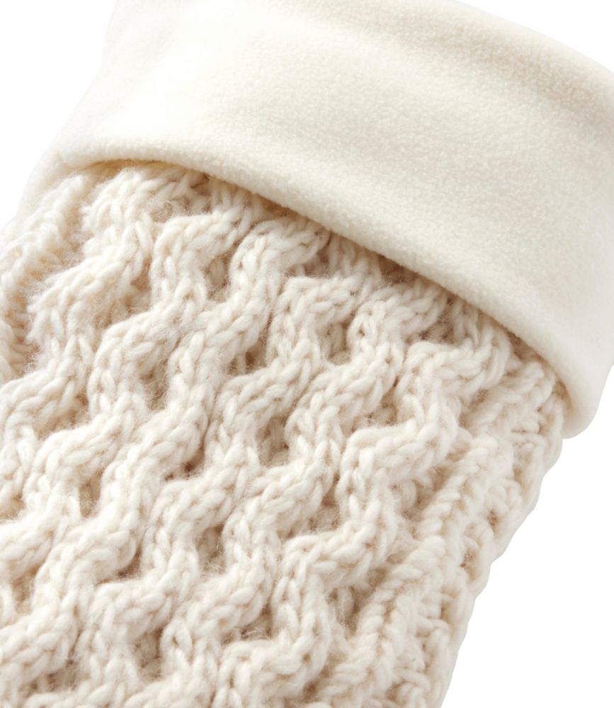 Fisherman's Knit Christmas Stocking, Cream, small image number 2