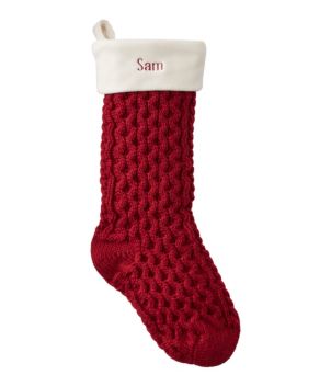 Fisherman's Knit Christmas Stocking, New