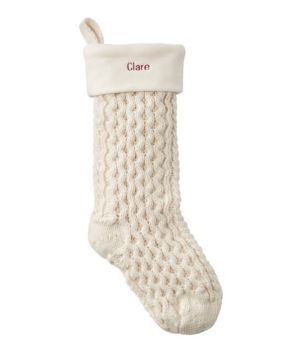 Fisherman's Knit Christmas Stocking, New