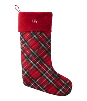 Tartan Velvet Stocking, New