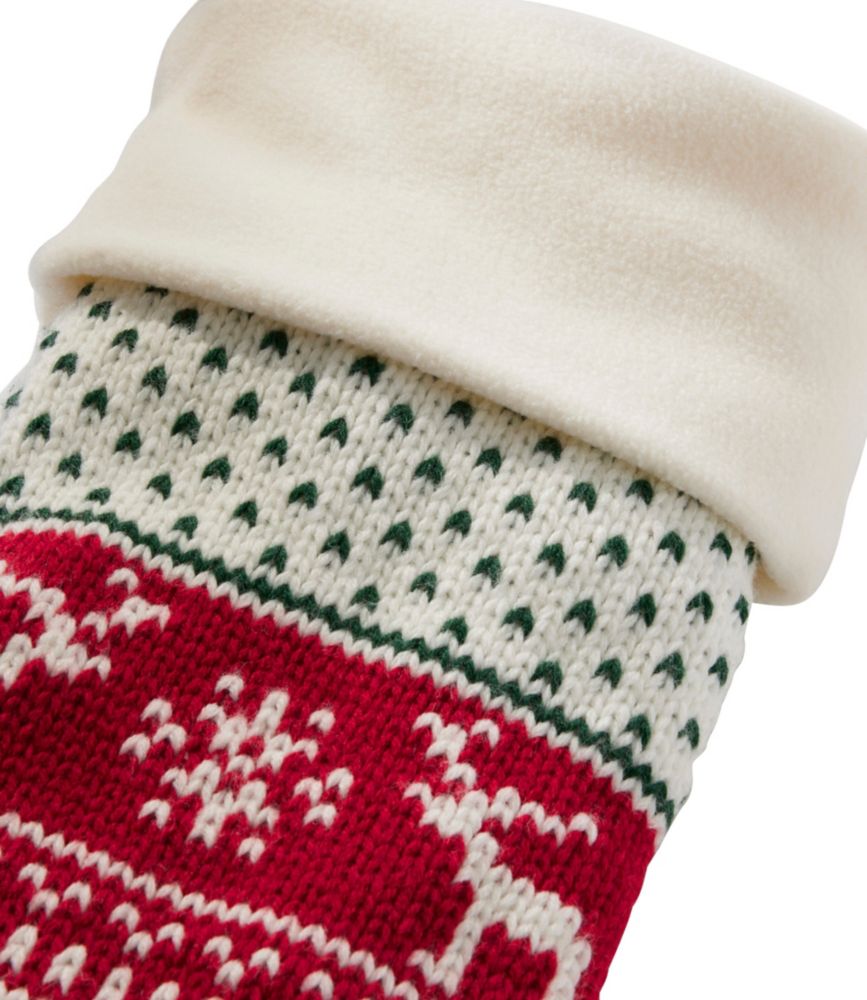 Fair Isle Knit Christmas Stocking, Cream Fair Isle, small image number 2