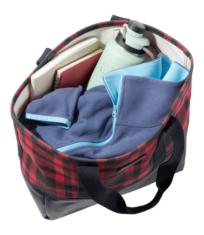 Nor'easter Tote Bag, Open-Top, Print, Royal Red Plaid, small image number 4