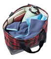 Nor'Easter Tote Bag Open-Top Print, Royal Red Plaid, small image number 3