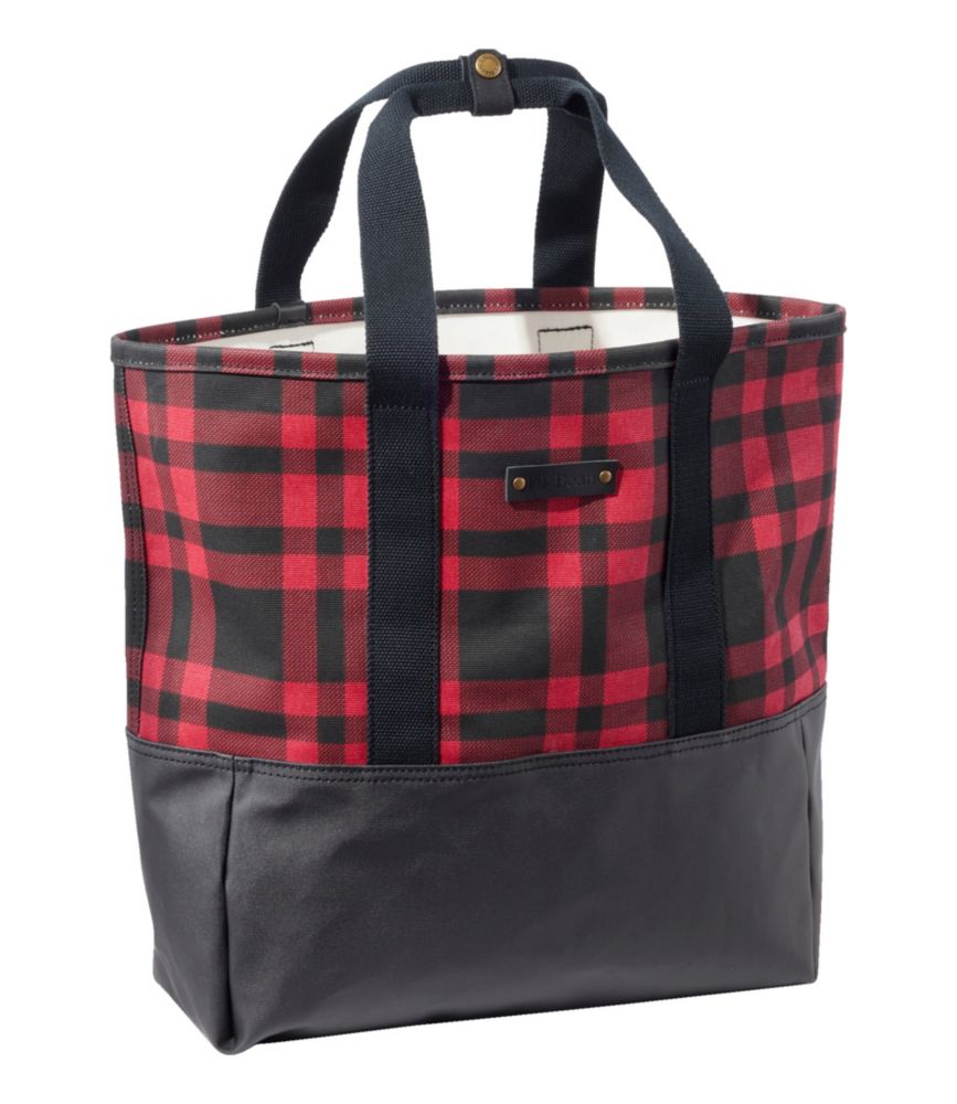 Nor'easter Tote Bag, Open-Top, Print, Royal Red Plaid, small image number 1