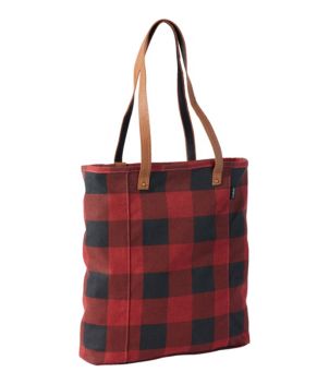 Leather-Handle Essential Tote Bag, Print