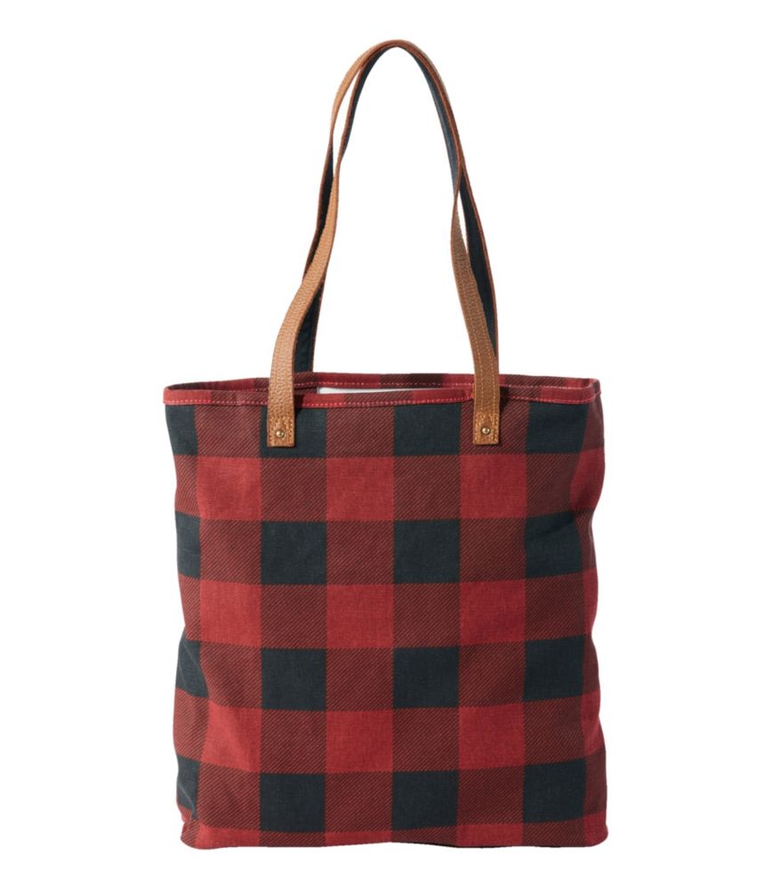 Leather-Handle Essential Tote Bag, Print