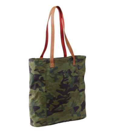 Leather-Handle Essential Tote Bag, Print