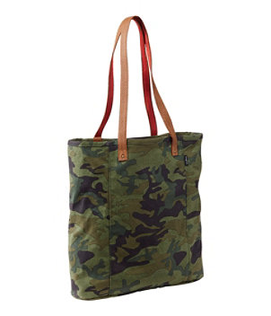 Leather-Handle Essential Tote Bag, Print