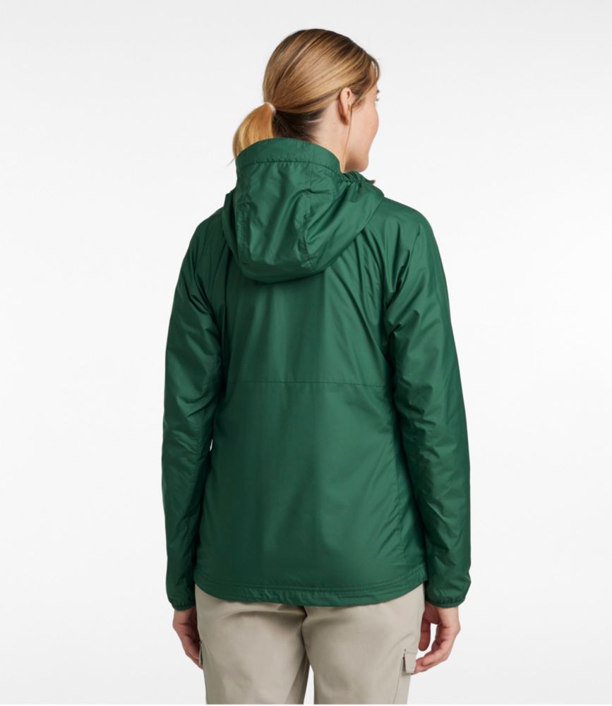 Women's Bean's Performance Fleece-Lined Windbreaker Jacket, Deep Green, small image number 3