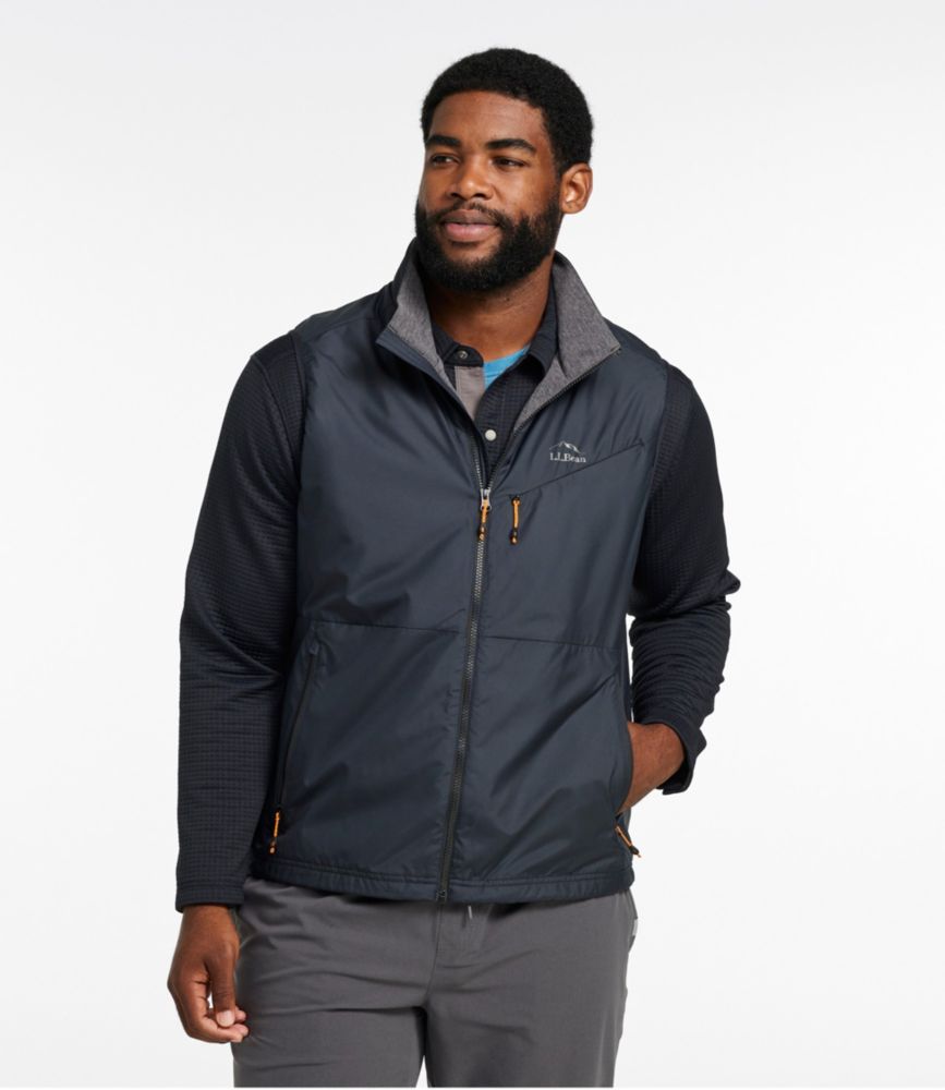 Men's Bean's Performance Fleece-Lined Windbreaker Vest, Midnight Black, small image number 4