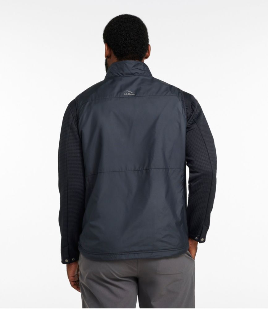 Men's Bean's Performance Fleece-Lined Windbreaker Vest, Midnight Black, small image number 5