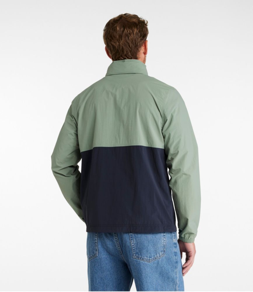 Men's Light and Airy Windbreaker, Faded Sage/Carbon Navy, small image number 3