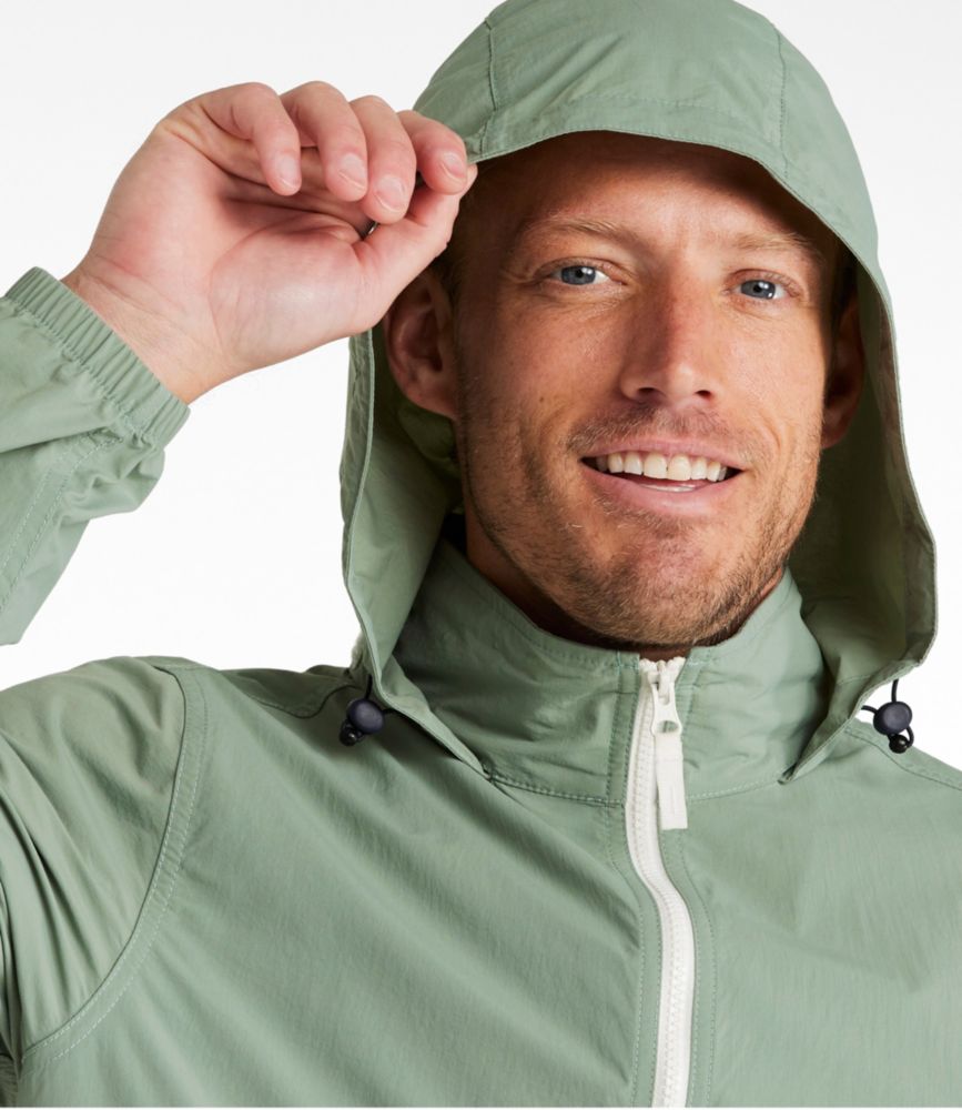 Men's Light and Airy Windbreaker, Faded Sage/Carbon Navy, small image number 4